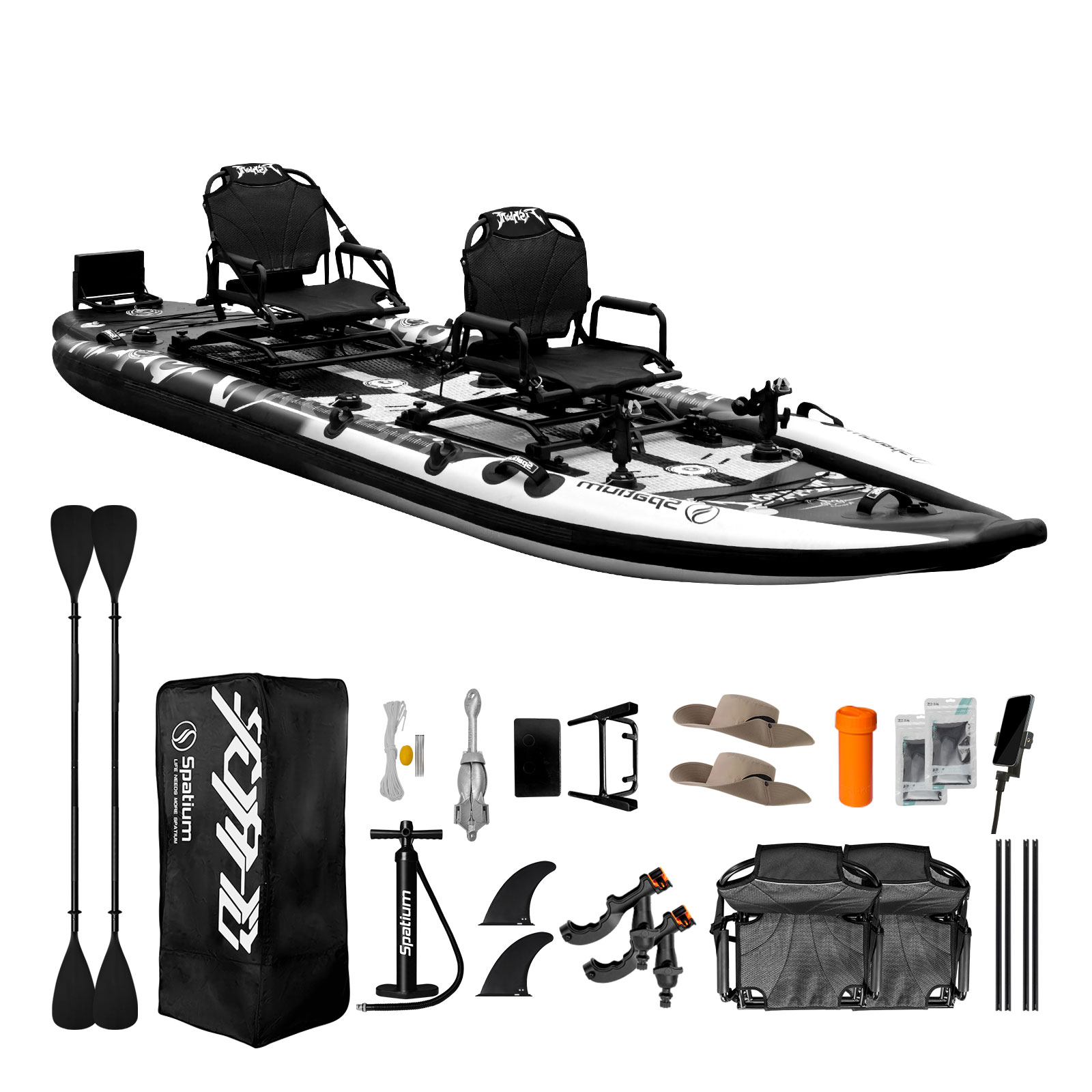 Fishing Kayak Paddle - Planche de pêche gonflable pour 2