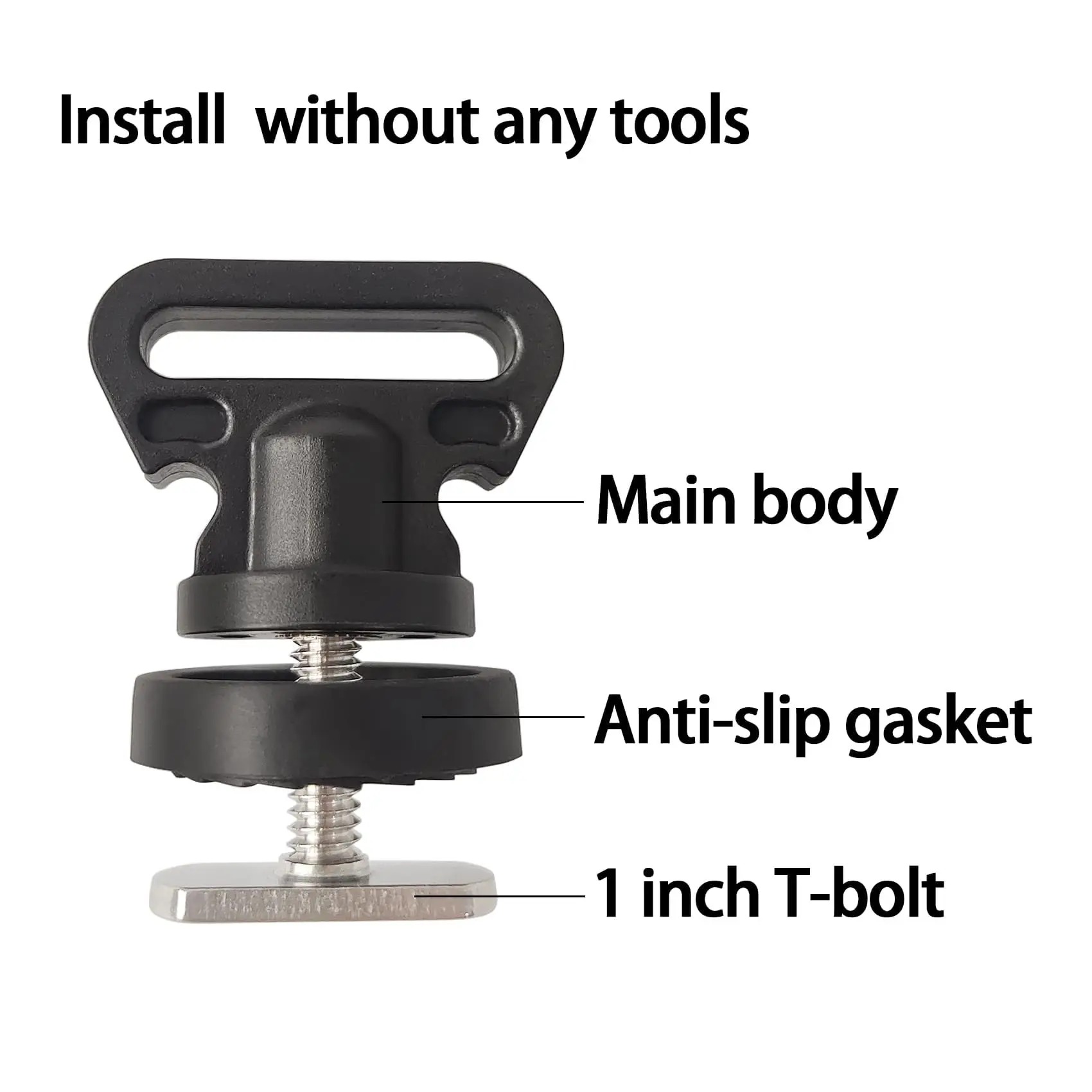 Fishing Kayak Rod Holder - Support d'ancrage d'arrimage de piste de